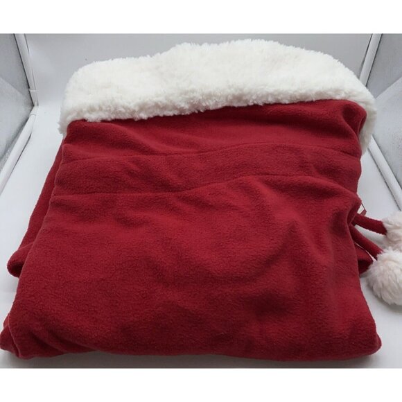 Pottery Barn Kids Alyssa Large Red Fleece Santa Bag Sack Christmas Stocking - Picture 2 of 16